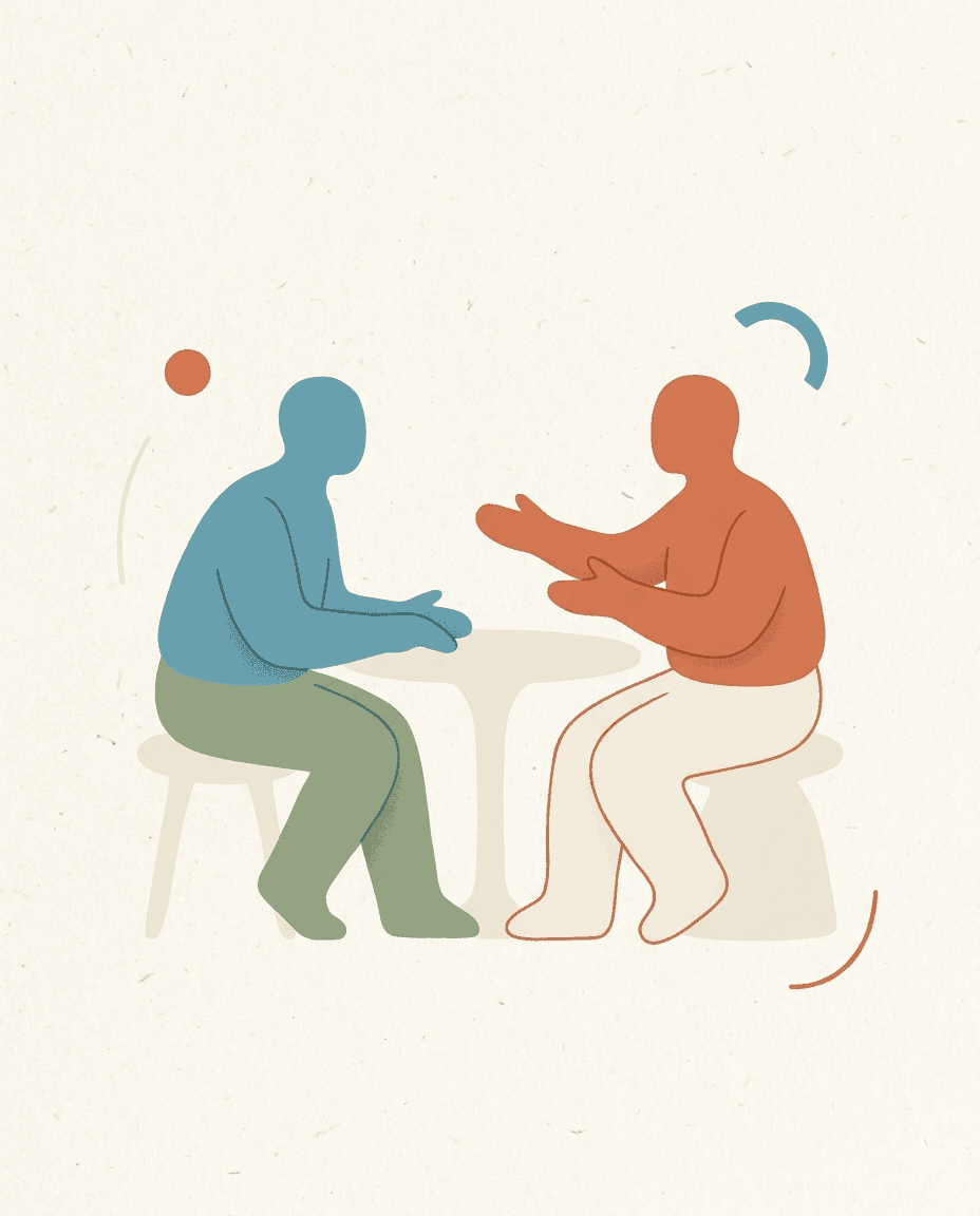 Coaches talking illustration